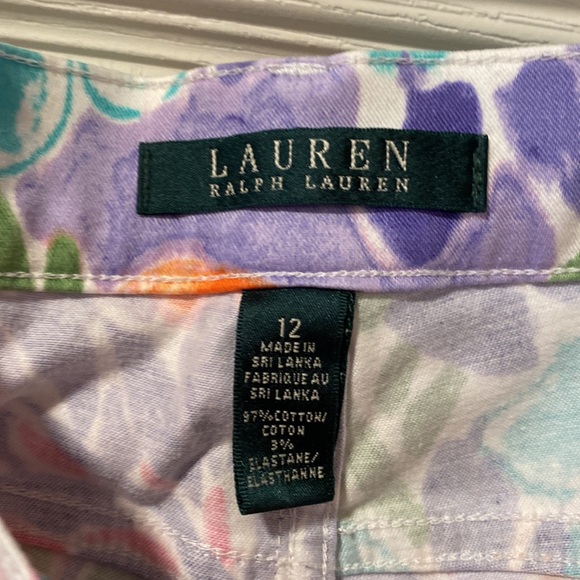 Ralph Lauren 12 Pink/Purple Floral Pants - Picture 5 of 8